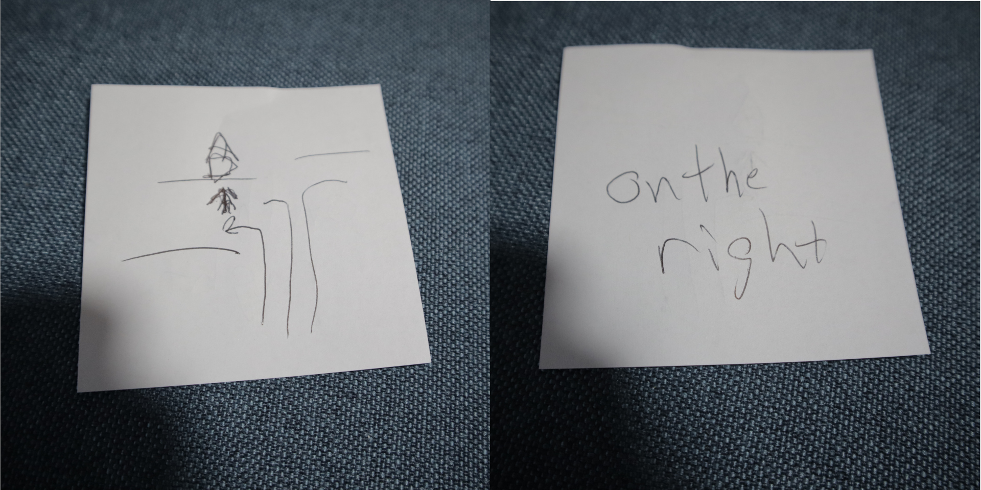 簡単な絵を描いたフラッシュカード